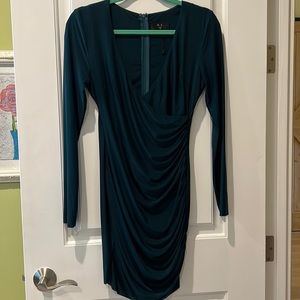 AX Paris Dark Teal long sleeve bodycon dress